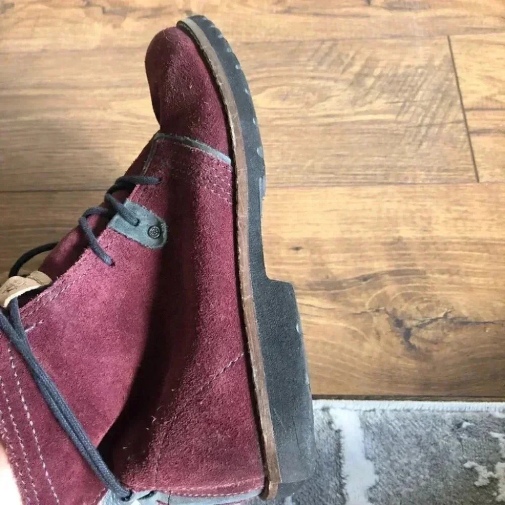Bussola Kalahari Lady Keely Wine Ankle Lace Up Chukka Suede Red Boots: EU 38 - Picture 11 of 14